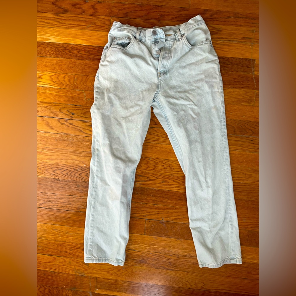 Everlane 90s cheeky jean, 27 crop, light blue